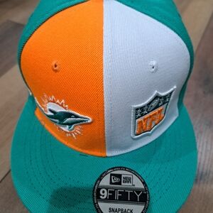 New Era Miami Dolphins Unisex 9FIFTY Snapback Hat Multicolor Cat NFL Adjustable